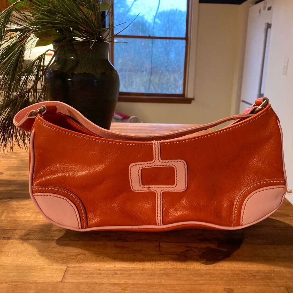 angela adams leather handbag